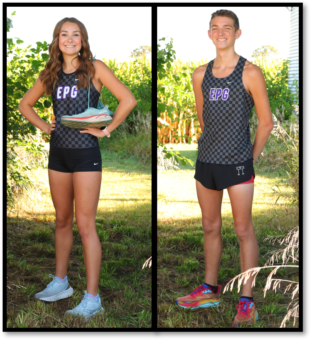 Seniors Caroline Wettstein and Drew Cooper lead the Titan XC team into competition.