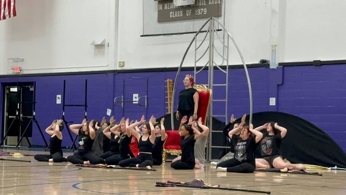 The Winter Guard practices for their upcoming season